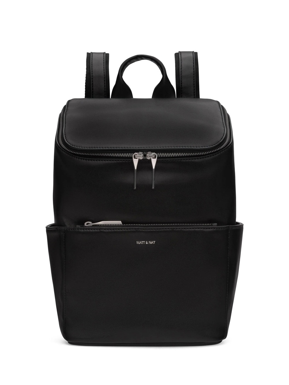 Matt & Nat Black Minimalist Vegan Backpack for unisex